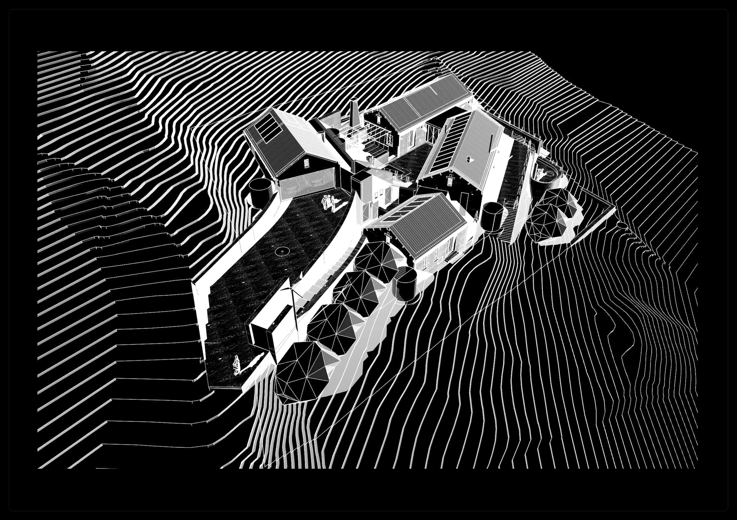 Piet se Pad — building envelopes 3D, aerial view
